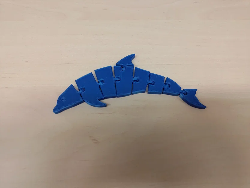 Cá heo khớp nối (Articulated dolphin) print-in-place - Image 1