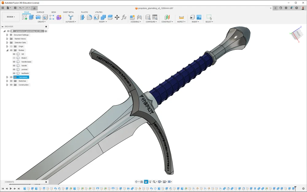 Glamdring - replica đạo cụ 1200mm - Image 3