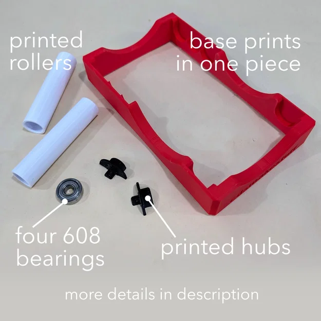 Giá Đỡ Cuộn Filament Dạng Roller - NEW V2 - Dễ In và Lắp Ráp - Image 2