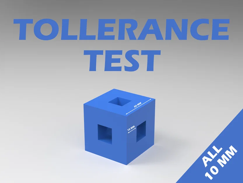 Mô hình test dung sai 3D (Tolerance Test Cube) 10mm cho máy in - Image 1