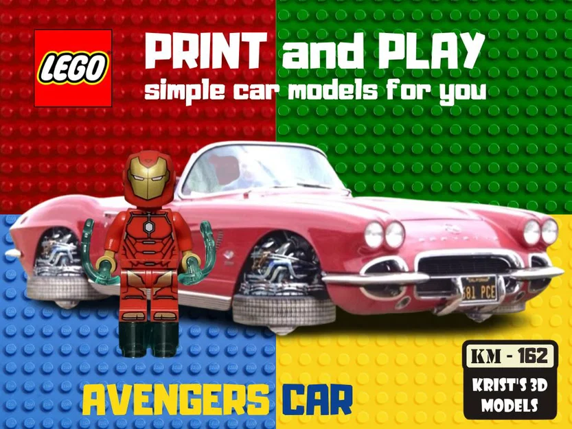 Mô hình xe hơi LEGO Avengers (Avengers Car) - In 3D cực chất - Image 1