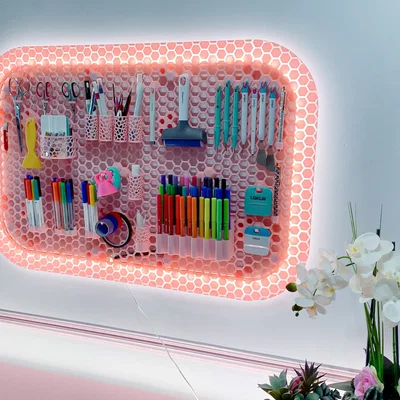 Tường lưu trữ Honeycomb kèm LED (HSW)