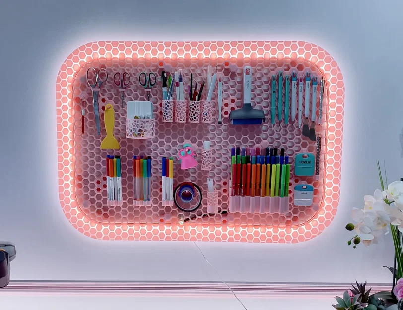 Tường lưu trữ Honeycomb kèm LED (HSW) - Image 6