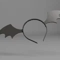 Băng đô cánh dơi phong cách Vampirina cho hóa trang Halloween - Thumbnail 4