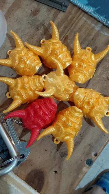 Móc khóa mặt nạ quỷ ONI: Thiết kế Samurai 3D cá tính - Image 1