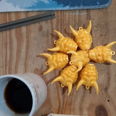 Móc khóa mặt nạ quỷ ONI: Thiết kế Samurai 3D cá tính