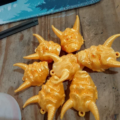 Móc khóa mặt nạ quỷ ONI: Thiết kế Samurai 3D cá tính