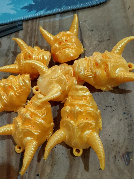 Móc khóa mặt nạ quỷ ONI: Thiết kế Samurai 3D cá tính - Image 5