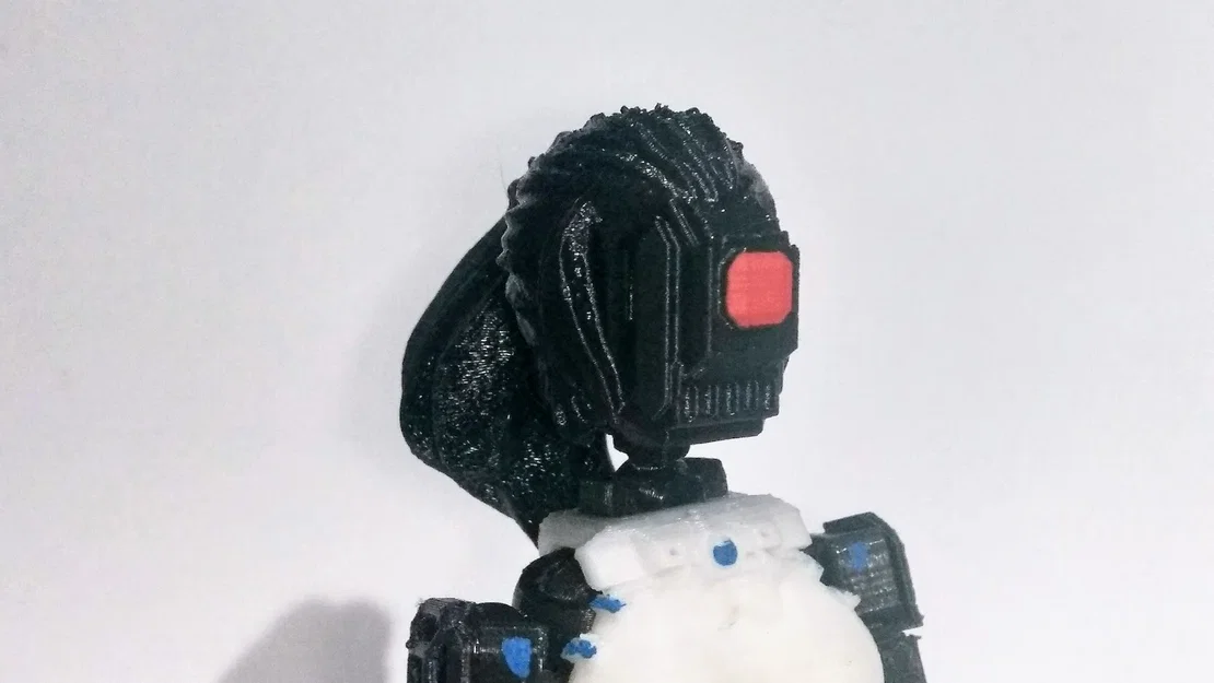 Mẫu đầu robot tóc đuôi ngựa cho mô hình in 3D Dummy 13 - Image 2