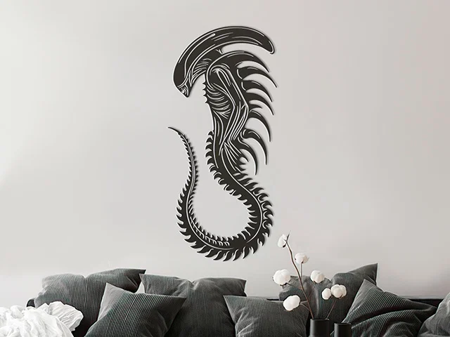 Mô hình trang trí tường Xenomorph - Tác phẩm nghệ thuật 3D ấn tượng - Image 1