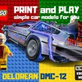 Mô hình 3D xe LEGO DeLorean DMC-12 - Print and Play cực chất - Thumbnail 1