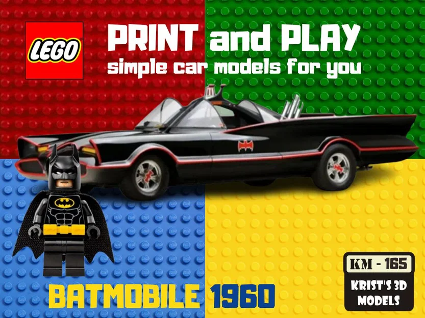 Mô hình xe LEGO Batmobile 1960 in 3D độc đáo - Image 1