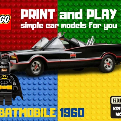 Mô hình xe LEGO Batmobile 1960 in 3D độc đáo