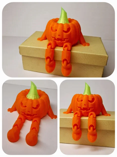 Mô hình bí ngô cử động (Articulated Pumpkin) in 3D trang trí Halloween - Image 1