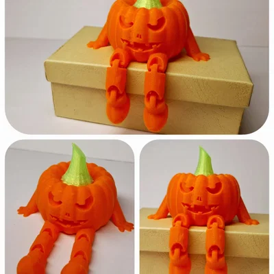 Mô hình bí ngô cử động (Articulated Pumpkin) in 3D trang trí Halloween