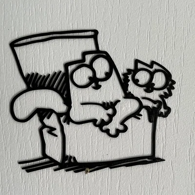 Mô hình trang trí tường Simon's Cat dễ thương cho người yêu mèo