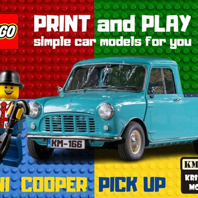 Mô hình xe LEGO MINI COOPER PICK UP độc đáo dễ in 3D