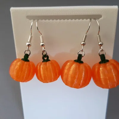 Bông tai bí ngô dễ thương - Phụ kiện Halloween in 3D độc đáo