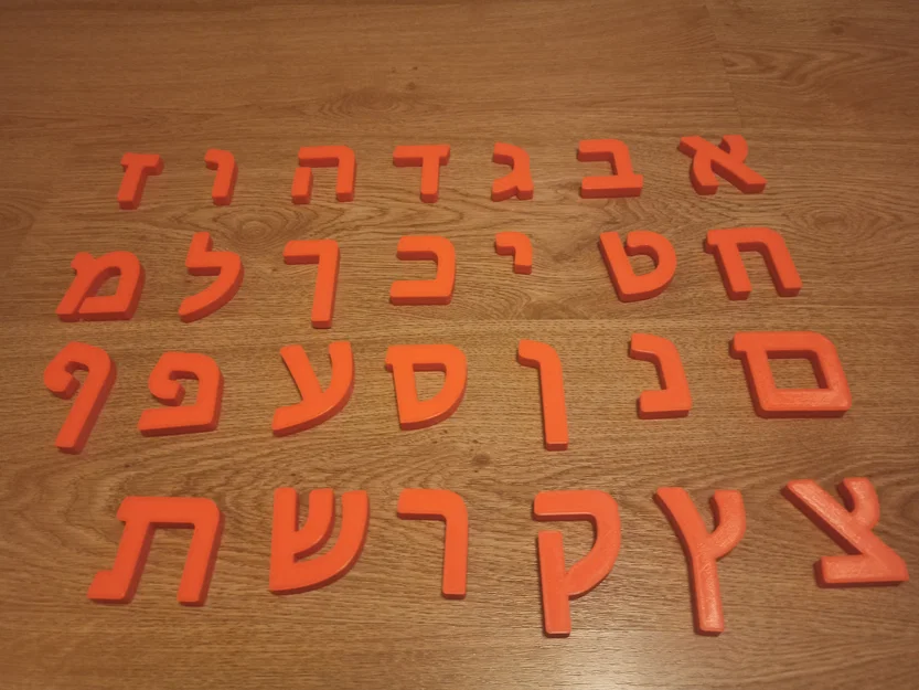 Bộ chữ cái Hebrew Aleph Bet (אלף בית) – Alphabet nam châm - Image 1