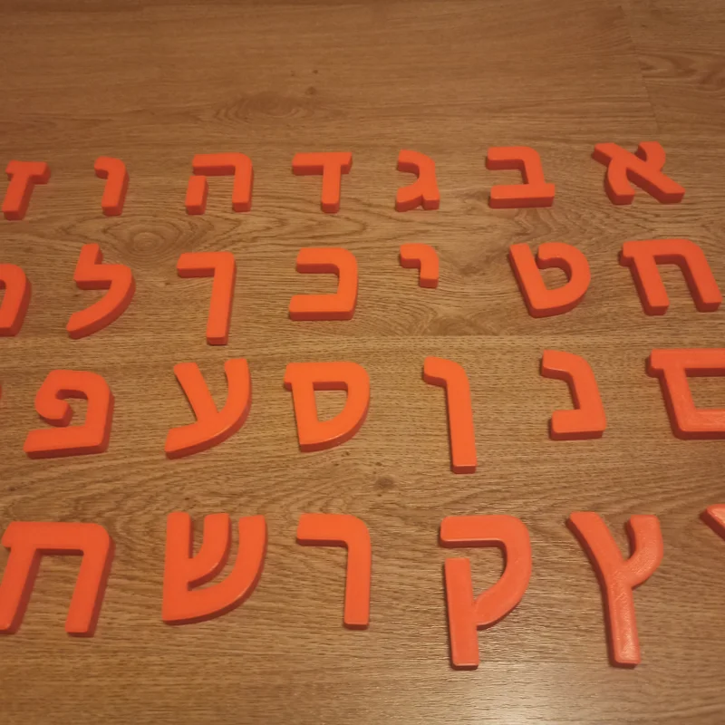 Bộ chữ cái Hebrew Aleph Bet (אלף בית) – Alphabet nam châm