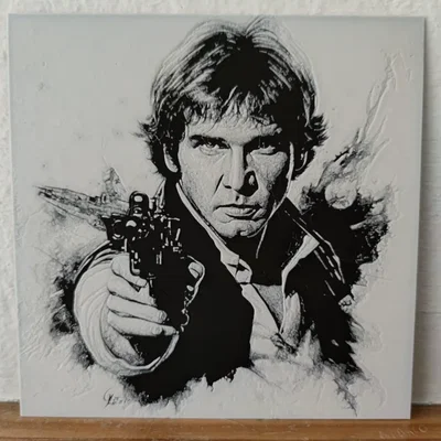 Mô hình 3D Hueforge Han Solo - Tượng chân dung Star Wars chất lượng cao