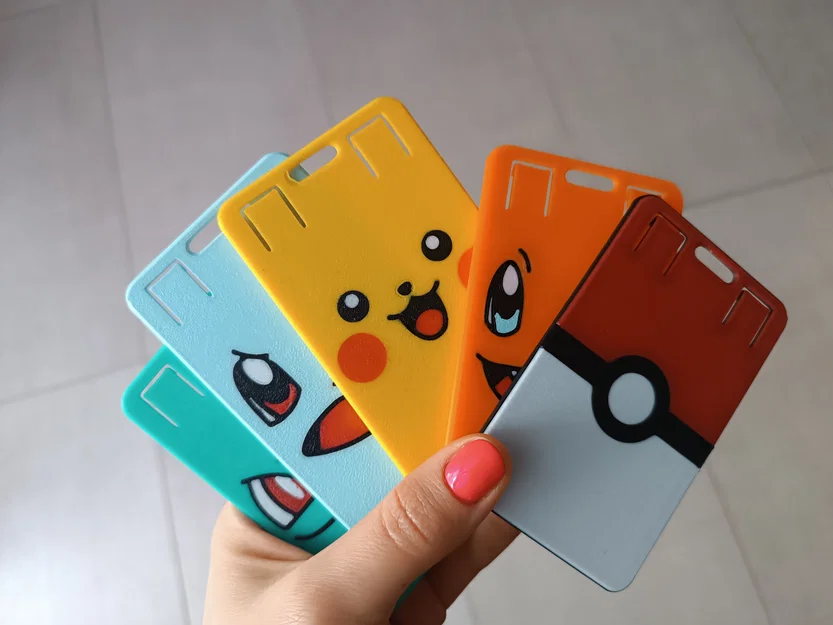 Khay đựng thẻ ID/badge Pokémon (chuẩn CR80 86×54 mm) - Image 2