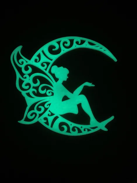 Mô hình trang trí treo tường Tiên nữ ngồi trên trăng - In 3D độc đáo - Image 1