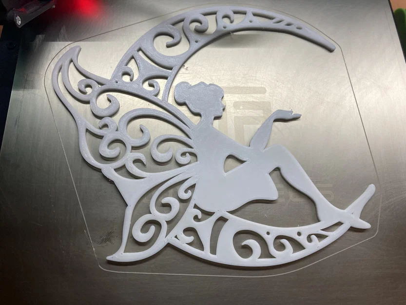 Mô hình trang trí treo tường Tiên nữ ngồi trên trăng - In 3D độc đáo - Image 3