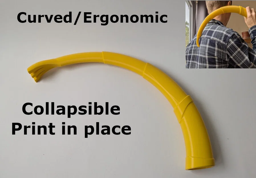 Cây Gãi Lưng Cong Gập Gọn Công Thái Học (Curved Collapsible Ergonomic Scratcher) - Image 1