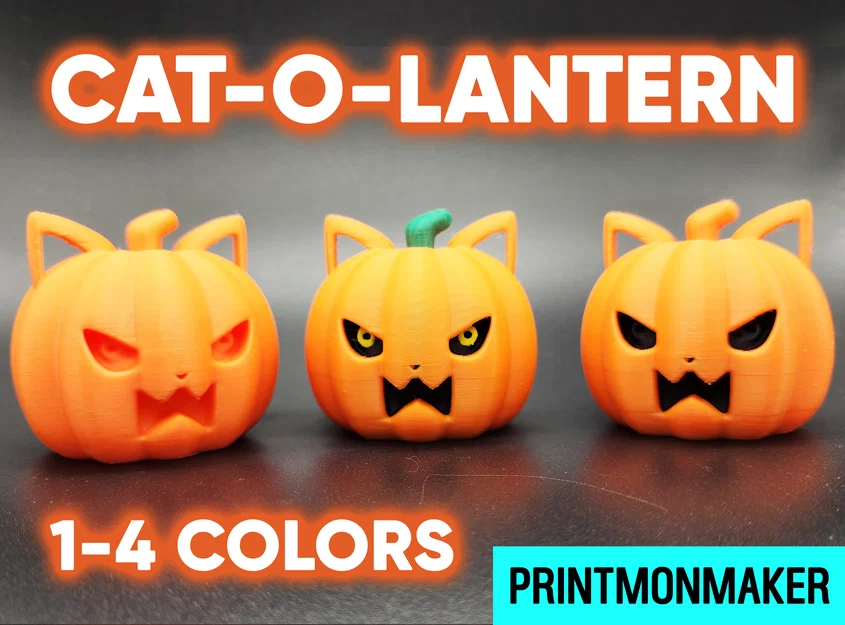 Cat-O-Lantern 1–4 màu (AMS/MMU) - Image 1