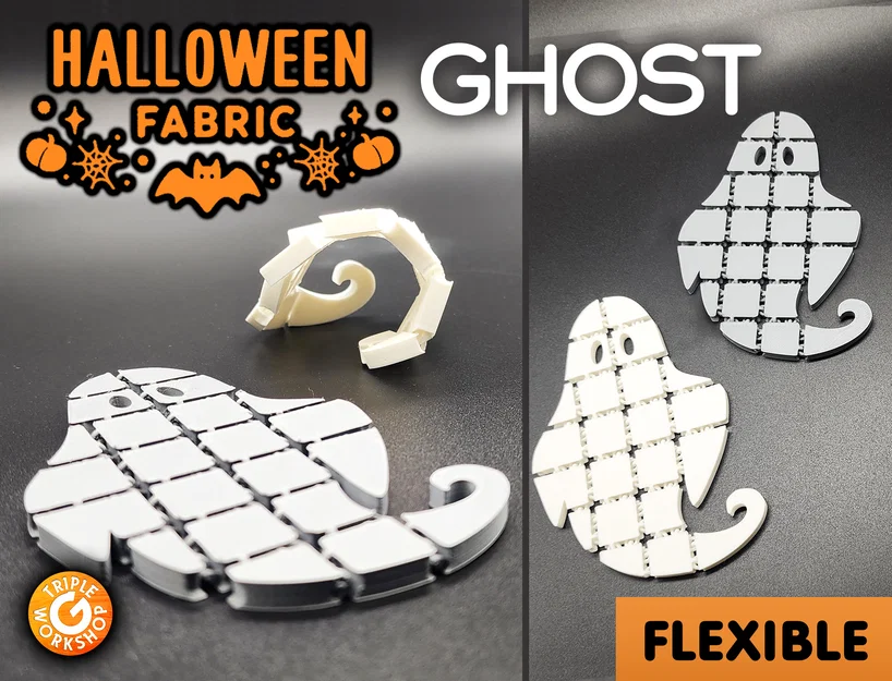 Ma - Vải Halloween dẻo (print-in-place) | Ghost - Flexible Halloween Fabrics - Image 1