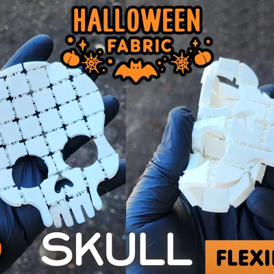 Skull - Flexible Halloween Fabrics (Vải dẻo Halloween dạng print-in-place)