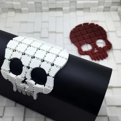 Skull - Flexible Halloween Fabrics (Vải dẻo Halloween dạng print-in-place)
