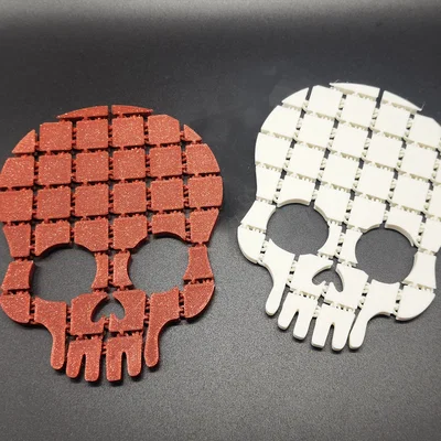 Skull - Flexible Halloween Fabrics (Vải dẻo Halloween dạng print-in-place)