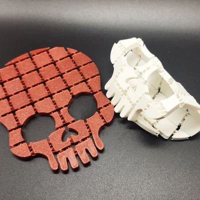 Skull - Flexible Halloween Fabrics (Vải dẻo Halloween dạng print-in-place)