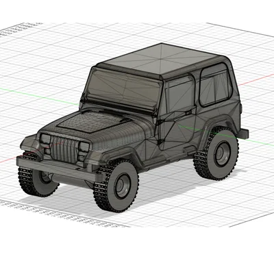 Mô hình xe Jeep Wrangler 1989 cổ điển - File in 3D chi tiết