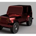 Mô hình xe Jeep Wrangler 1989 cổ điển - File in 3D chi tiết - Thumbnail 2