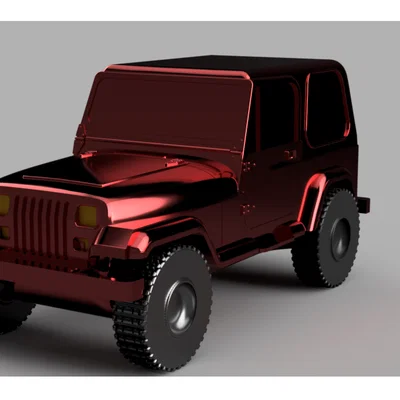 Mô hình xe Jeep Wrangler 1989 cổ điển - File in 3D chi tiết