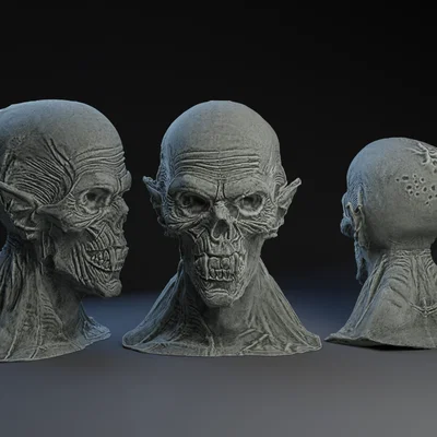 Mô hình đầu ma cà rồng Nosferatu chi tiết cho in 3D Halloween