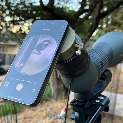 Bộ chuyển đổi điện thoại từ tính tùy chỉnh cho ống nhòm (Digiscoping)