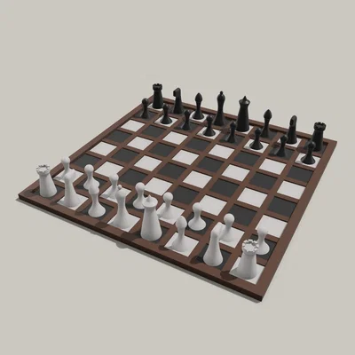 Bộ Cờ Vua (Chess set) In 3D Nhiều Màu Đơn Giản