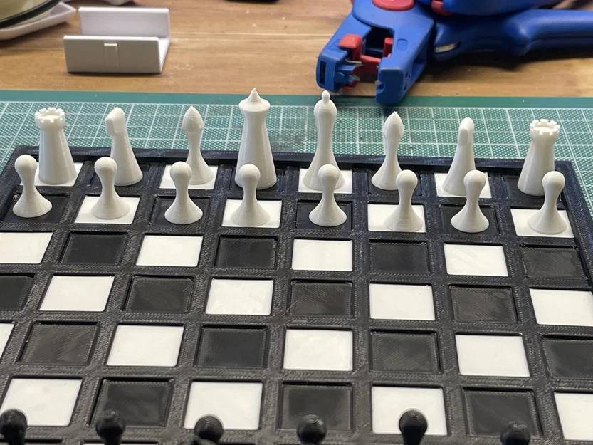 Bộ Cờ Vua (Chess set) In 3D Nhiều Màu Đơn Giản - Image 3
