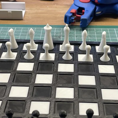 Bộ Cờ Vua (Chess set) In 3D Nhiều Màu Đơn Giản