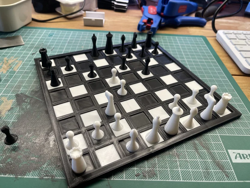 Bộ Cờ Vua (Chess set) In 3D Nhiều Màu Đơn Giản - Image 4