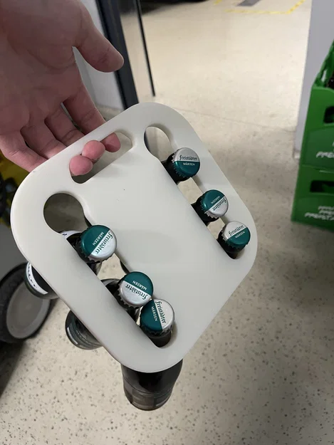 Beer holder V2 - Tay xách 6 chai dạng print in place - Image 1