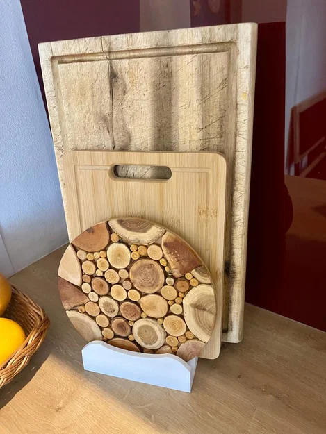 Khay để thớt nhà bếp 3 ngăn chống lật - In 3D tiện dụng - Image 2