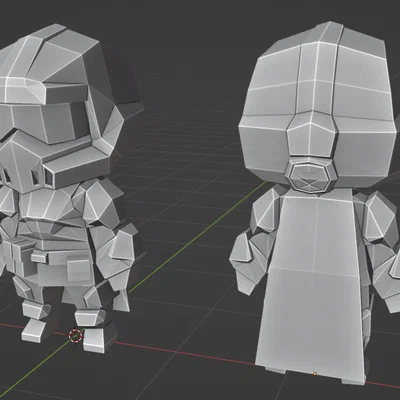 Bộ giáp B01-Tactical từ Helldivers2 (chibi STL in 3D)