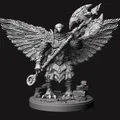 Mô hình 3D Chiến binh Bồ câu cầm rìu cho D&D và Tabletop - Thumbnail 2