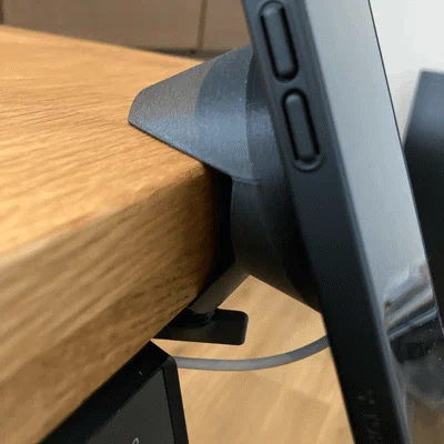 Kẹp giữ sạc Magsafe cố định cạnh bàn (dày đến 35mm) in 3D