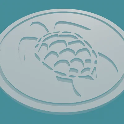 Miếng lót ly in 3D hình rùa độc đáo cho phòng khách